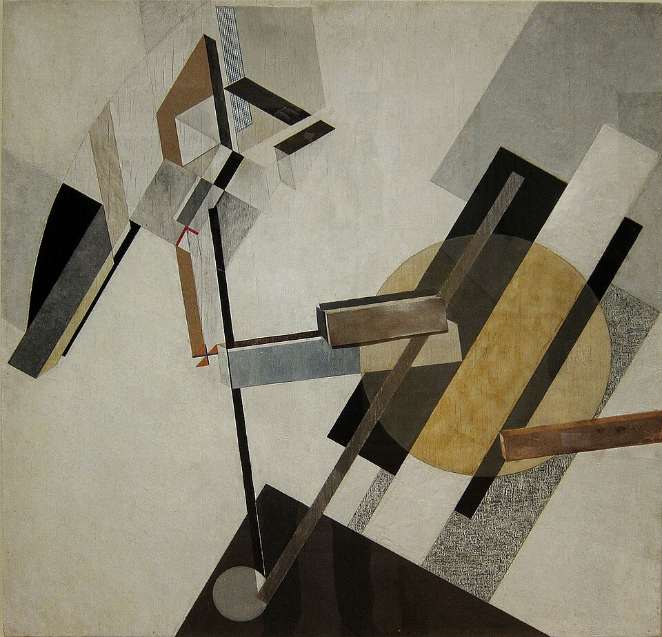 El Lissitzky Proun 19D - Hand Painted Oil Painting