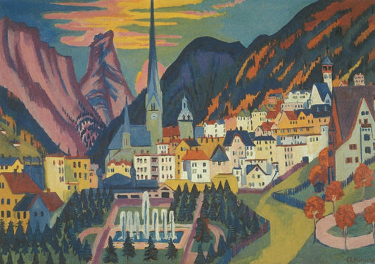 Ernst Ludwig Kirchner Davos in Summer - Hand Painted Oil Painting