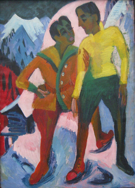Ernst Ludwig Kirchner Two Brothers - Hand Painted Oil Painting