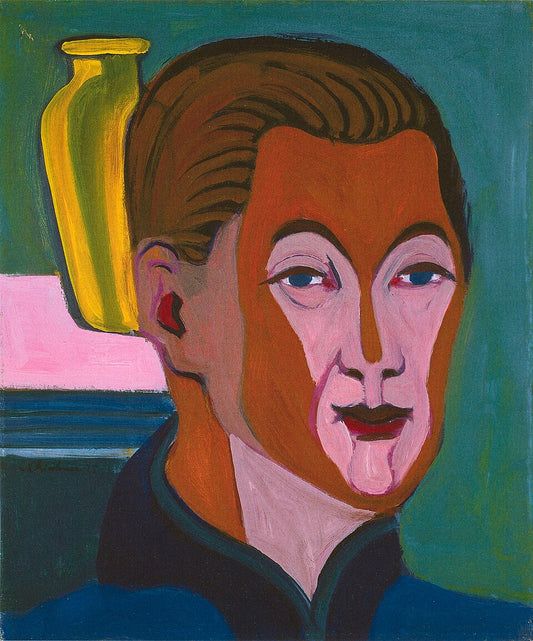Ernst Ludwig Kirchner Self Portrait - Hand Painted Oil Painting