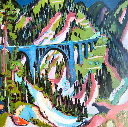 Ernst Ludwig Kirchner The Bridge near Wiesen - Hand Painted Oil Painting