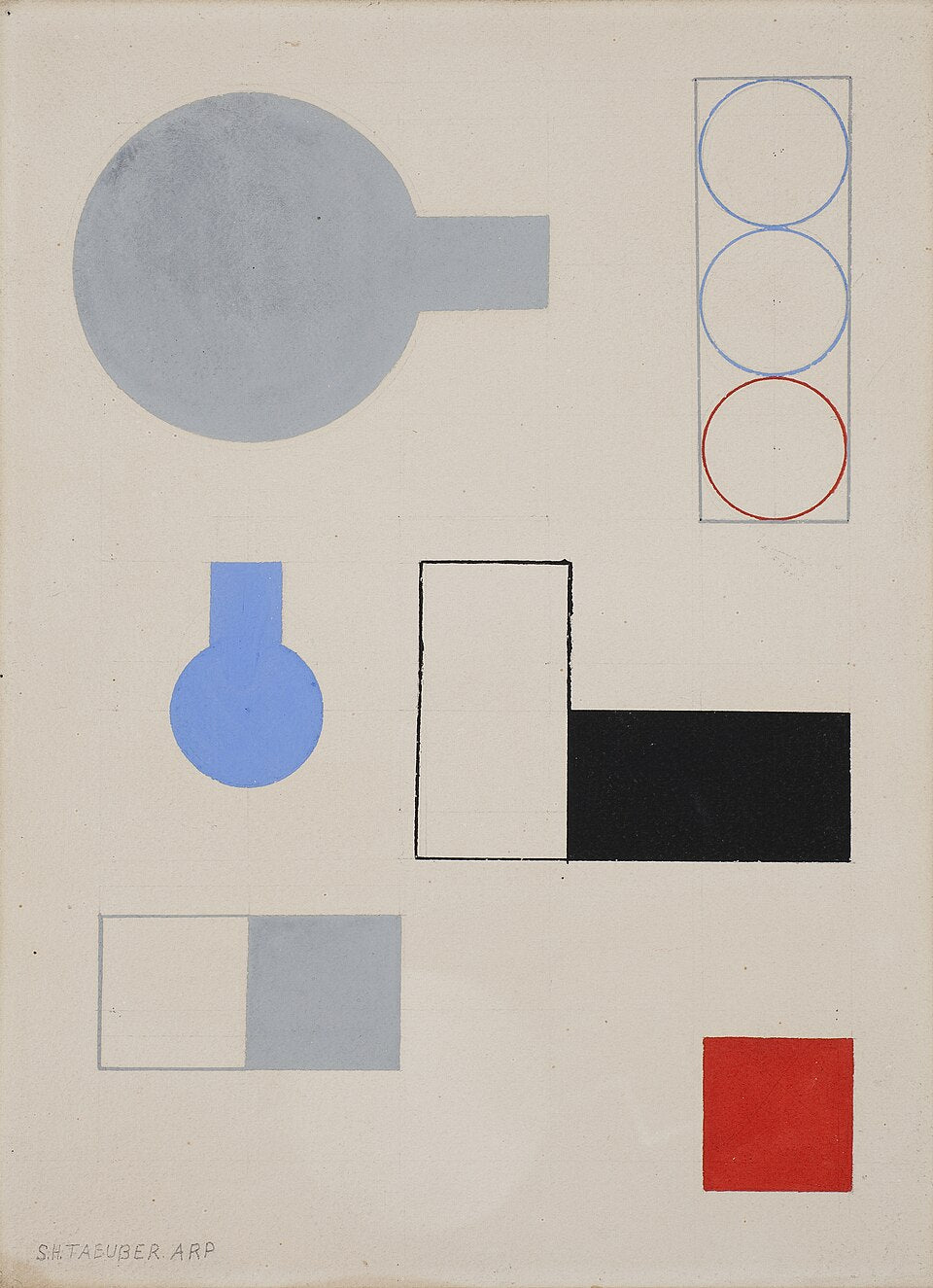 Sophie Taeuber-Arp Composition R - Hand Painted Oil Painting