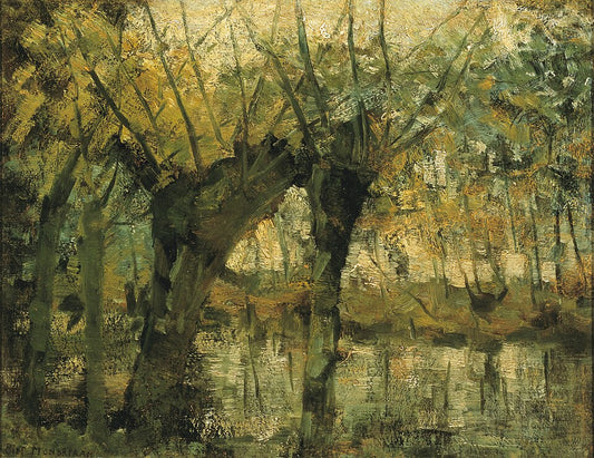 Piet Mondrian Willow Grove: Impression of Light and Shadow - Hand Painted Oil Painting