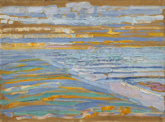 Piet Mondrian View from the Dunes with Beach and Piers, Domburg - Hand Painted Oil Painting