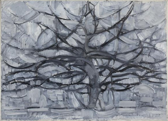 Piet Mondrian Gray Tree - Hand Painted Oil Painting