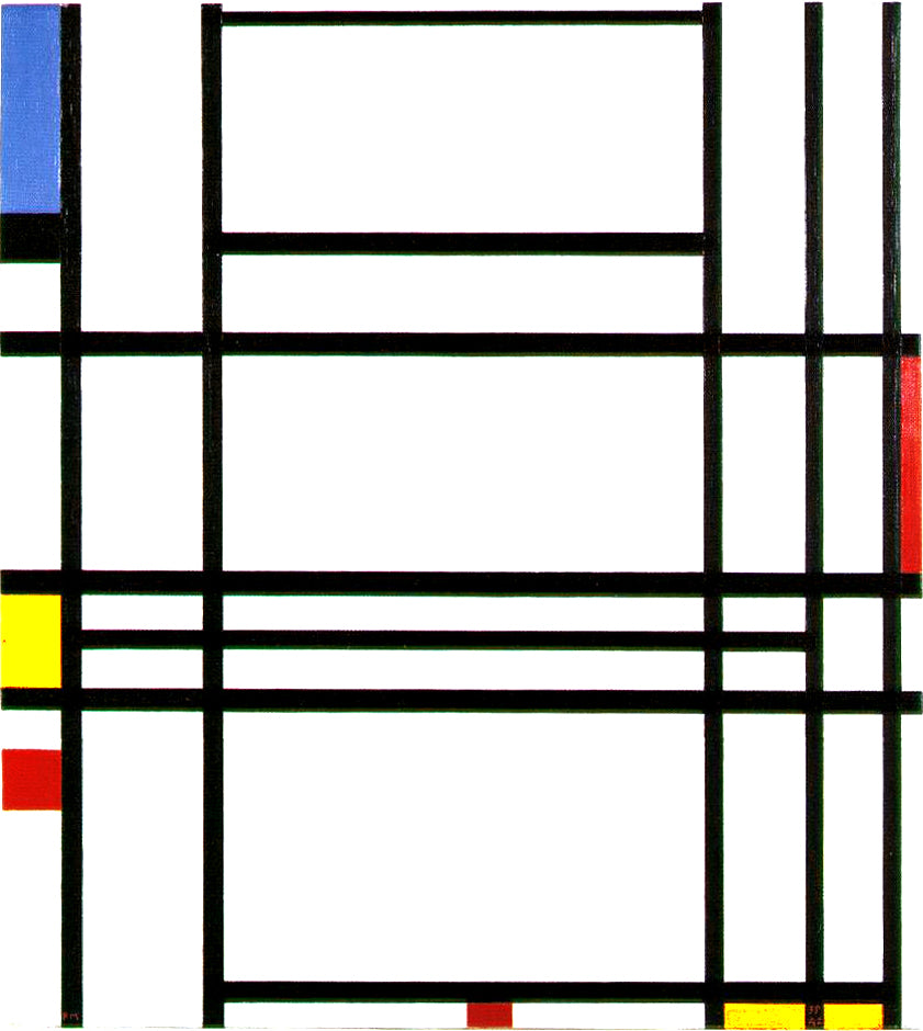 Piet Mondrian Composition No. 10 - Hand Painted Oil Painting