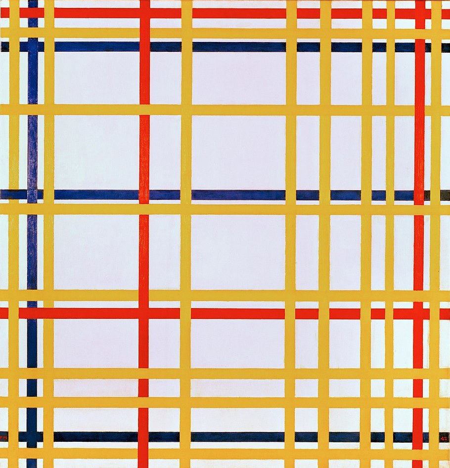 Piet Mondrian New York City - Hand Painted Oil Painting