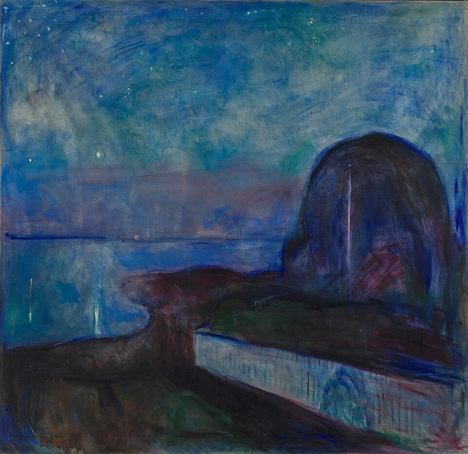 Edvard Munch Starry Night, 1893 - Hand Painted Oil Painting