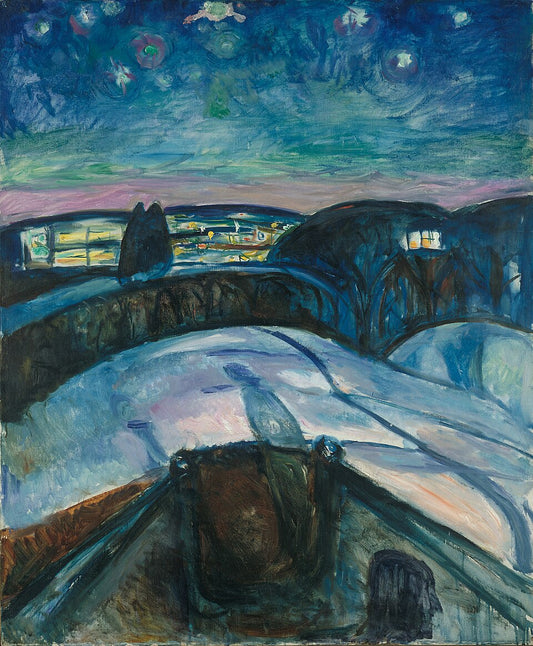 Edvard Munch Starry Night, 1924 - Hand Painted Oil Painting