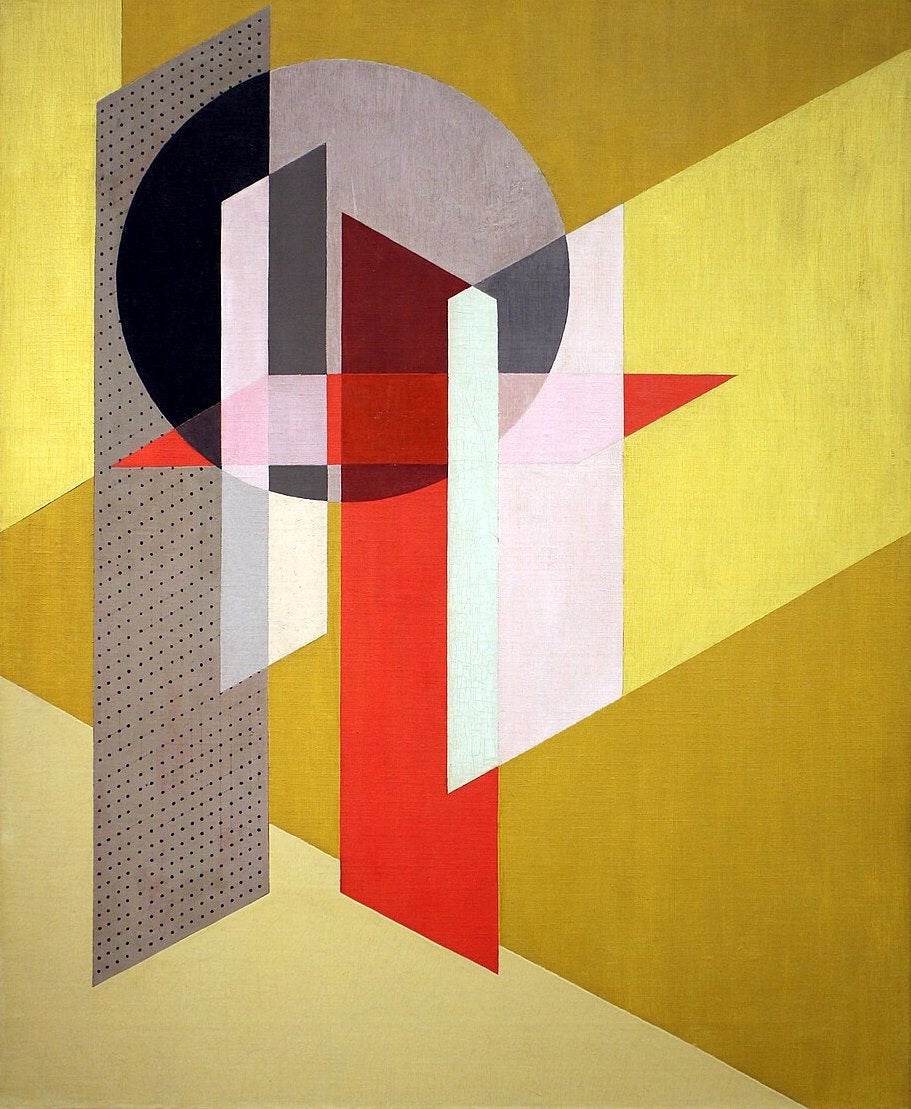 Laszlo Moholy-Nagy Z VII - Hand Painted Oil Painting