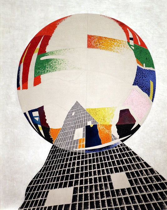 Laszlo Moholy-Nagy Nuclear I - Hand Painted Oil Painting