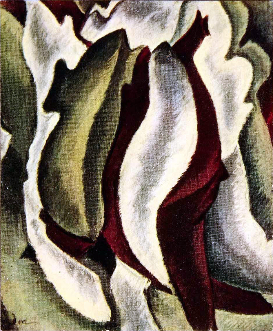 Arthur Dove Based on Leaf Forms and Spaces - Hand Painted Oil Painting