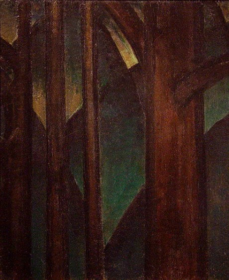 Arthur Dove Dark Abstraction - Hand Painted Oil Painting