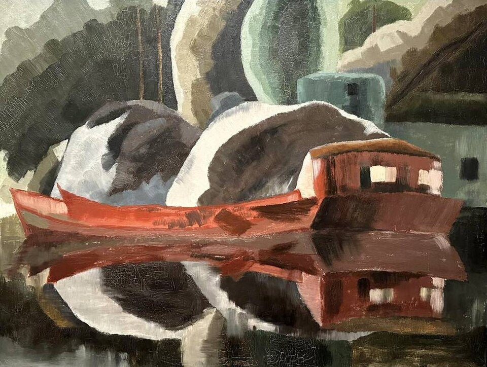 Arthur Dove Red Barge - Hand Painted Oil Painting