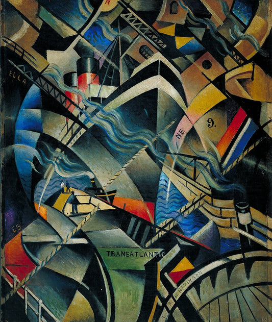 C. R. W. Nevinson The Arrival - Hand Painted Oil Painting