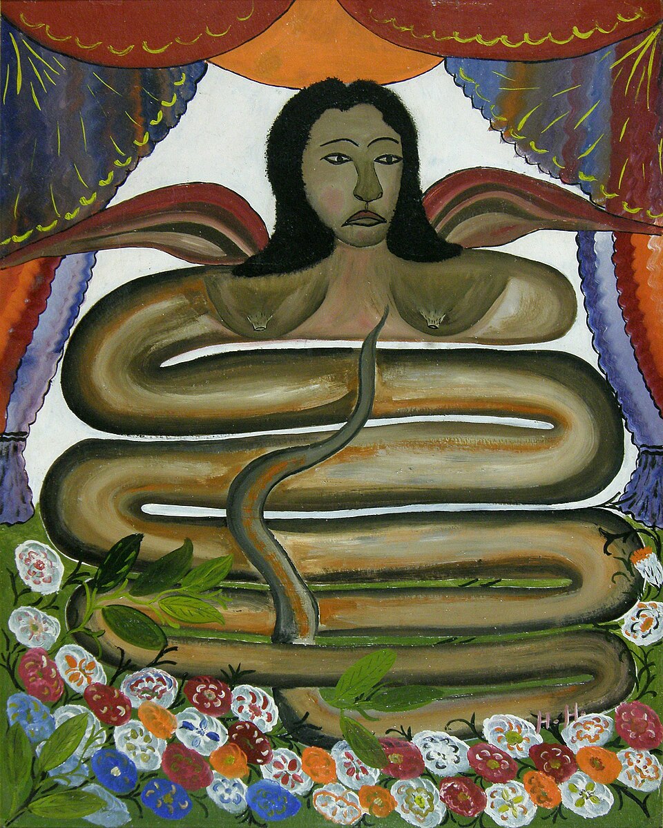 Hector Hyppolite Damballah La Flambeau - Hand Painted Oil Painting