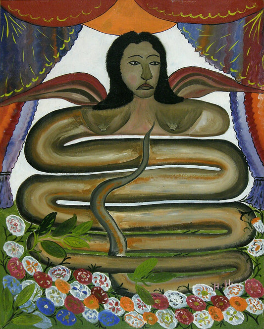 Hector Hyppolite Damballah La Flambeau - Hand Painted Oil Painting
