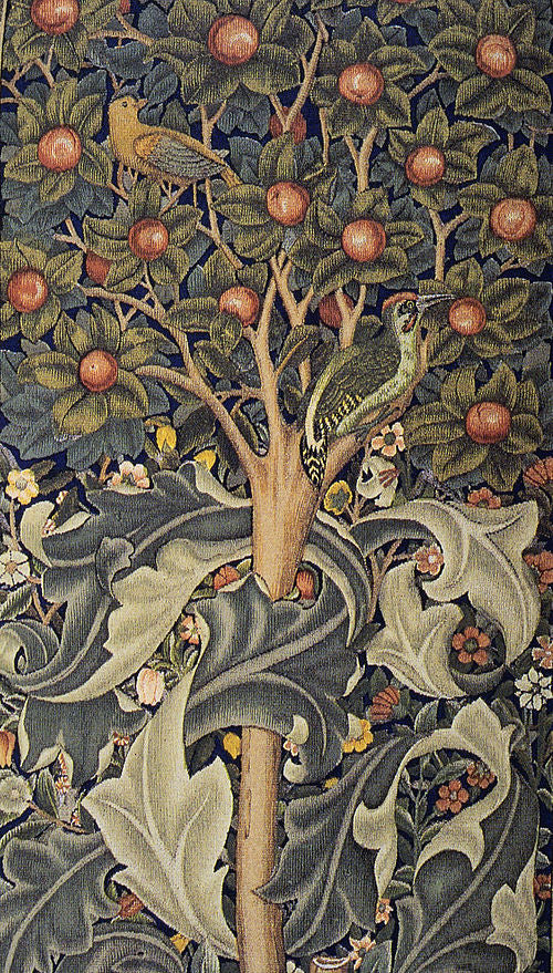 William Morris Woodpecker - Hand Painted Oil Painting