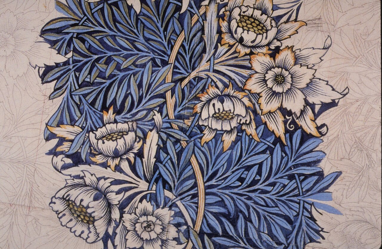 William Morris Tulip and Willow - Hand Painted Oil Painting