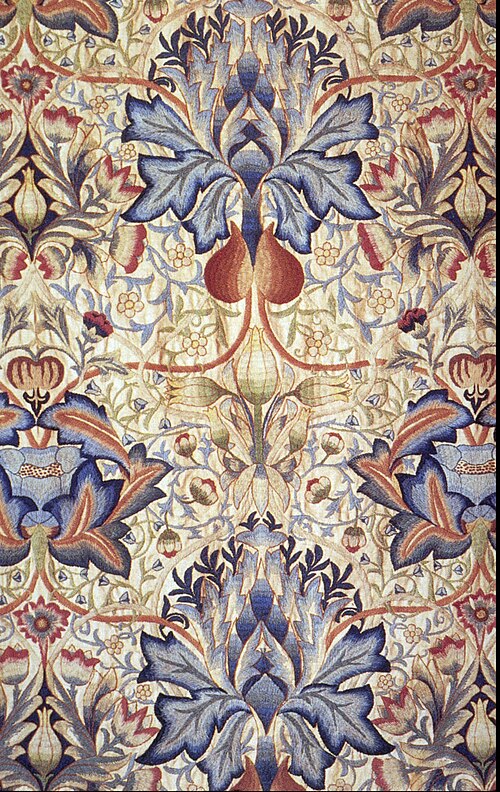 William Morris Acanthus Panel - Hand Painted Oil Painting