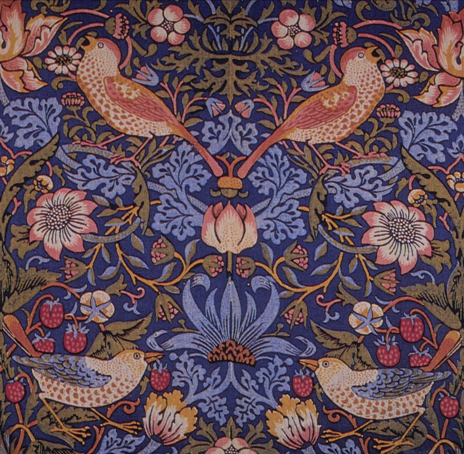 William Morris Strawberry Thief - Detail - Hand Painted Oil Painting