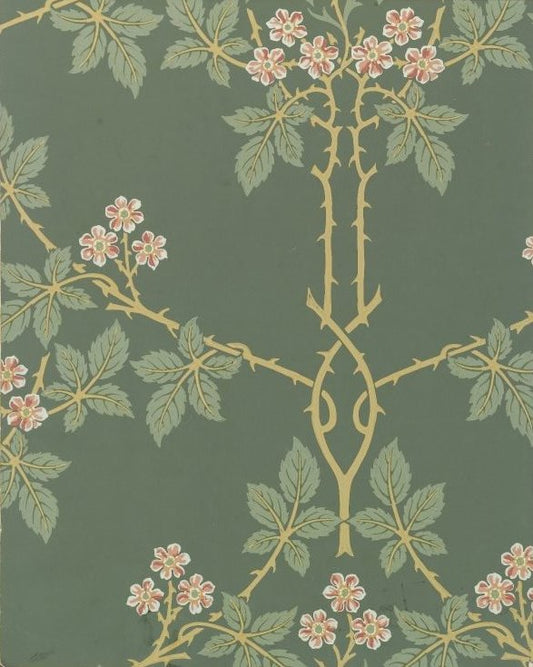 William Morris Blackberry, Pattern #388 - Hand Painted Oil Painting