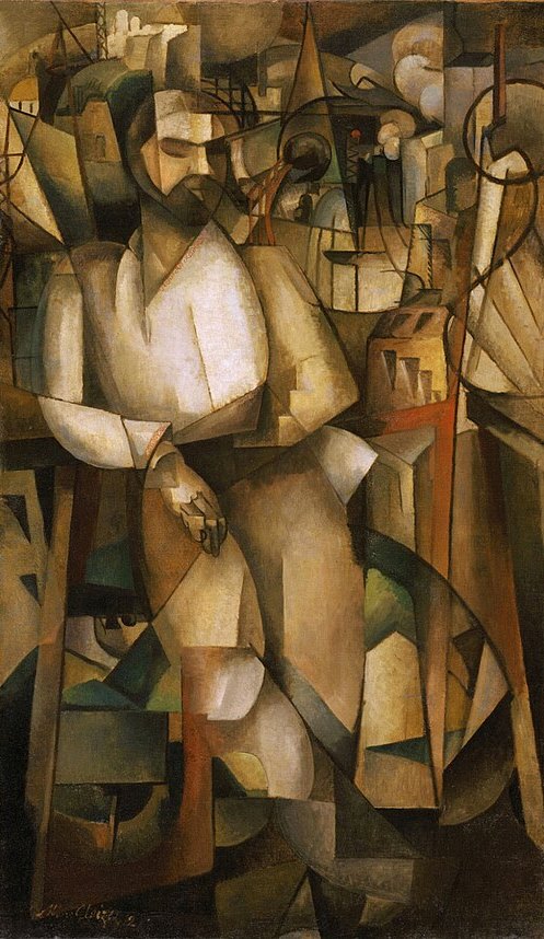 Albert Gleizes Man on a Balcony - Hand Painted Oil Painting
