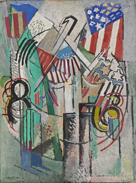 Albert Gleizes The Astor Cup Races, Flags - Hand Painted Oil Painting