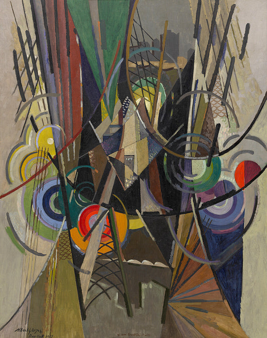 Albert Gleizes On Brooklyn Bridge - Hand Painted Oil Painting