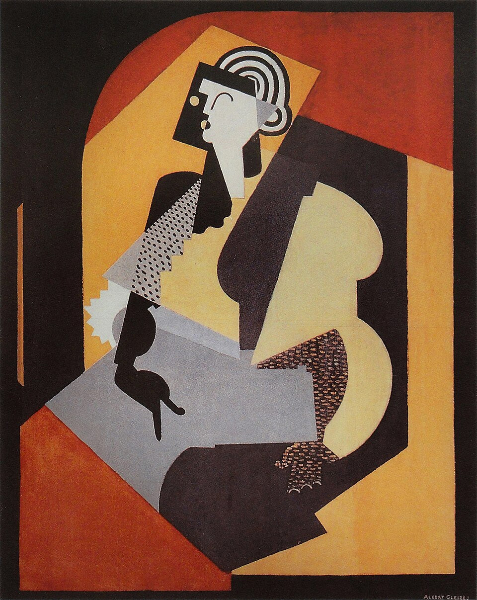Albert Gleizes Woman with Black Glove - Hand Painted Oil Painting