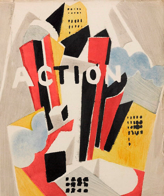Albert Gleizes Cover of Action, Vol. 1, No. 1 - Hand Painted Oil Painting