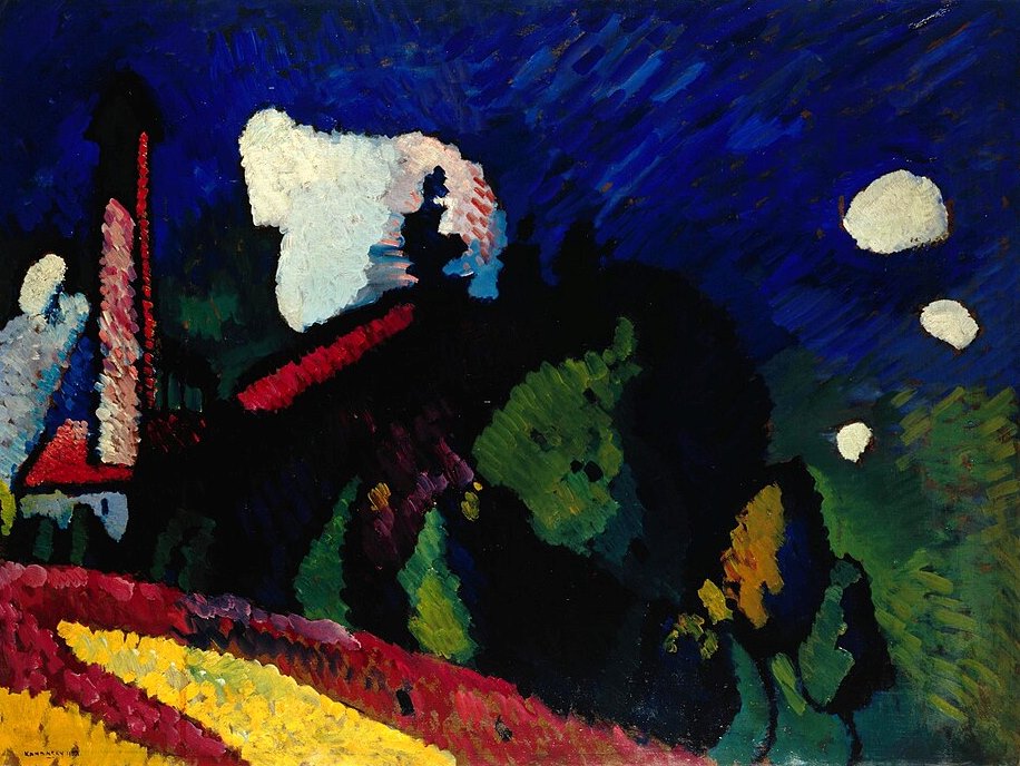 Wassily Kandinsky Murnau – Landscape with a Tower - Hand Painted Oil Painting