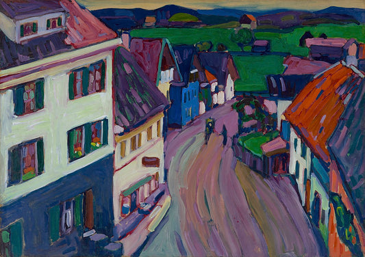 Wassily Kandinsky Murnau – View from the window of the Griesbrau - Hand Painted Oil Painting