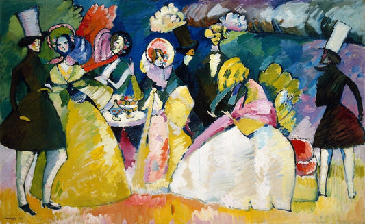 Wassily Kandinsky Group in Crinolines - Hand Painted Oil Painting