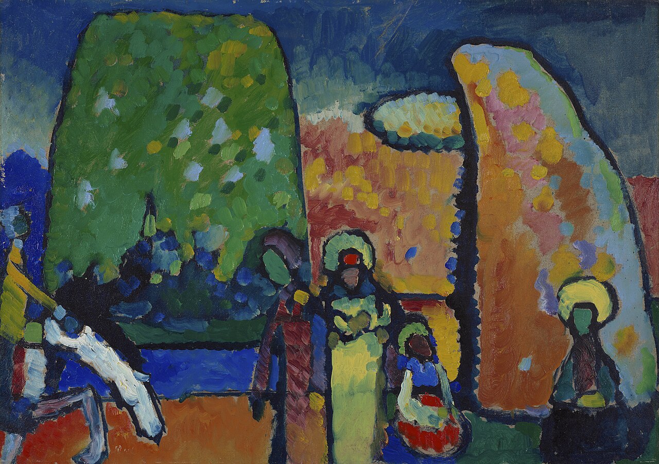 Wassily Kandinsky Study for Improvisation No. 2 - Funeral March - Hand Painted Oil Painting
