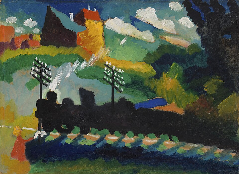 Wassily Kandinsky Railway near Murnau - Hand Painted Oil Painting