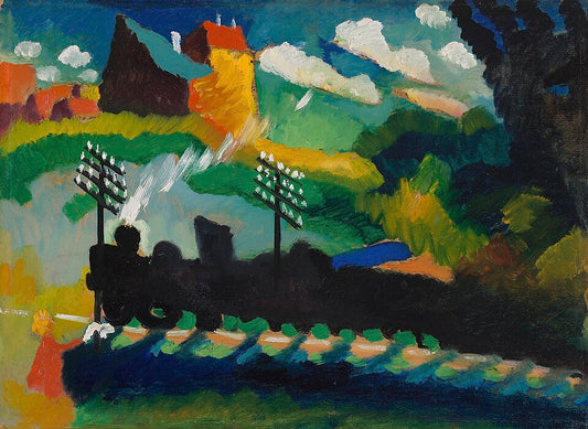 Wassily Kandinsky Railway near Murnau - Hand Painted Oil Painting