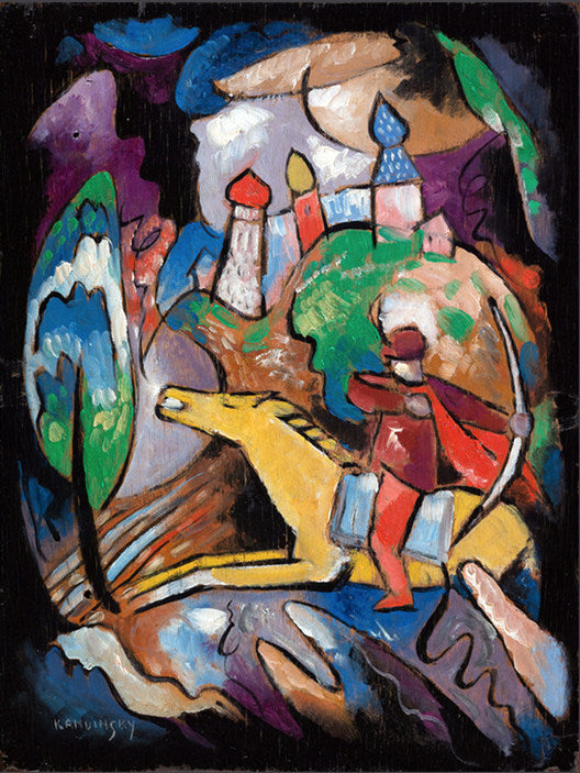 Wassily Kandinsky Riding Archer and Landscape - Hand Painted Oil Painting
