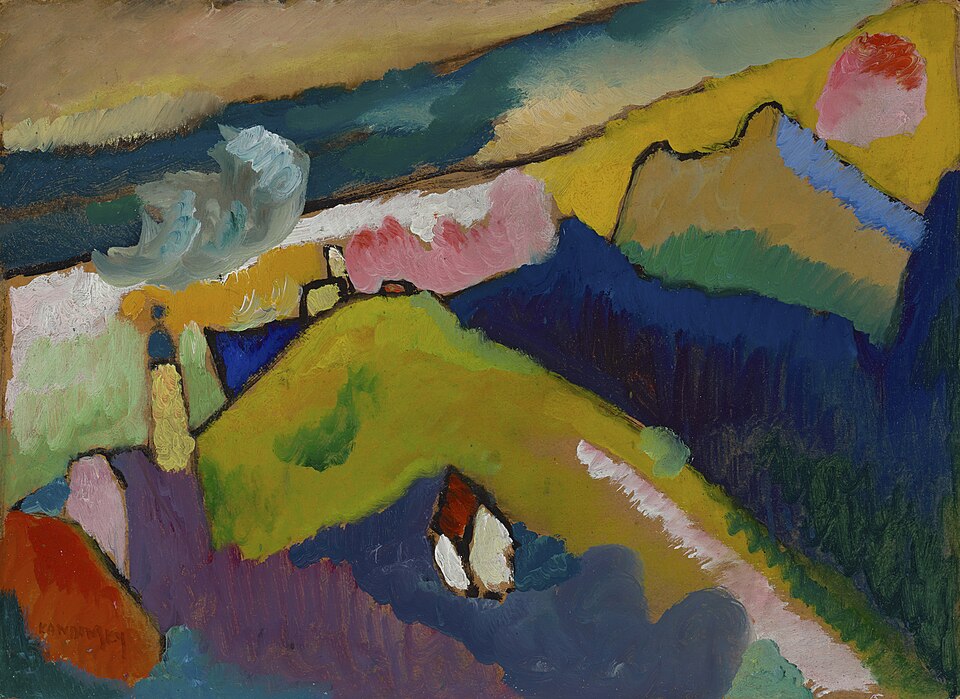 Wassily Kandinsky Murnau – Mountain Landscape with the Church - Hand Painted Oil Painting