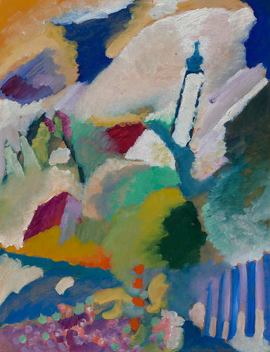Wassily Kandinsky Murnau with Church I - Hand Painted Oil Painting