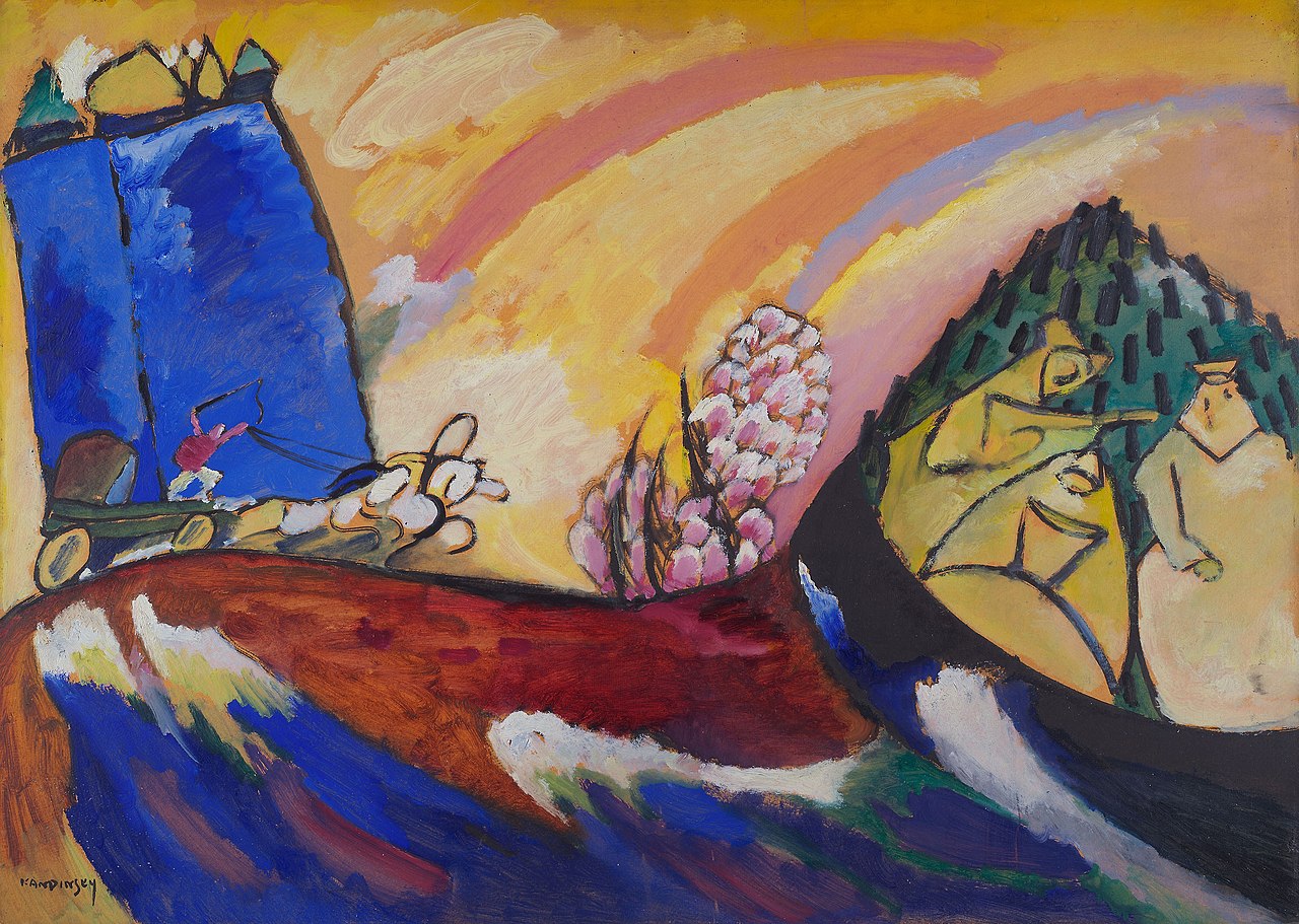 Wassily Kandinsky Painting with Troika - Hand Painted Oil Painting