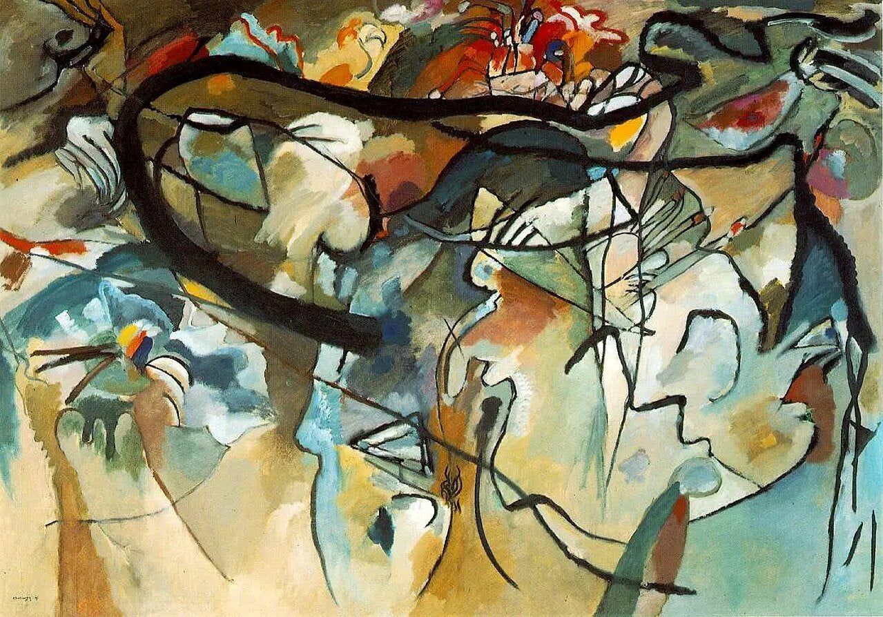 Wassily Kandinsky Composition V - Hand Painted Oil Painting