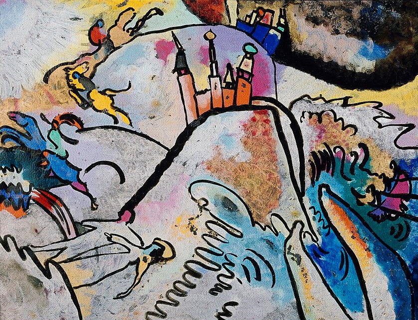 Wassily Kandinsky With Sun - Hand Painted Oil Painting