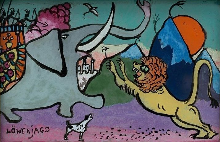 Wassily Kandinsky Lion Hunt - Hand Painted Oil Painting