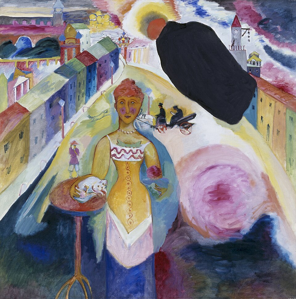 Wassily Kandinsky Lady in Moscow - Hand Painted Oil Painting