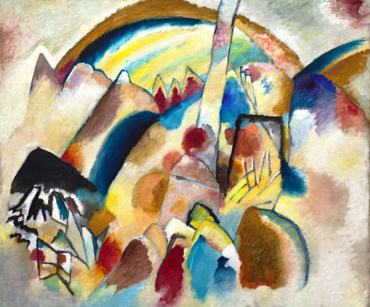 Wassily Kandinsky Landscape with Red Spots, No 2 - Hand Painted Oil Painting