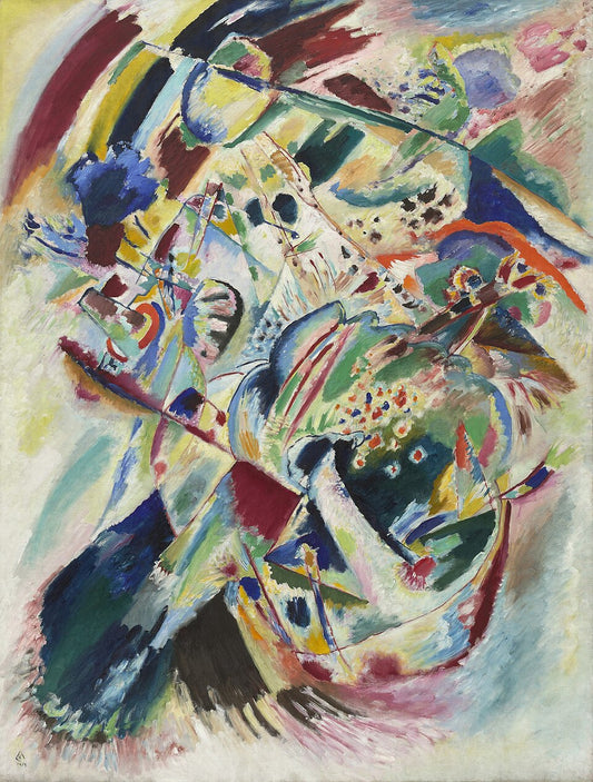 Wassily Kandinsky Panel for Edwin R. Campbell No. 4 - Hand Painted Oil Painting