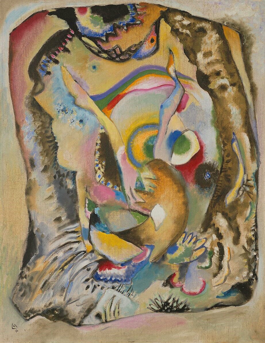 Wassily Kandinsky Painting on Light Ground - Hand Painted Oil Painting