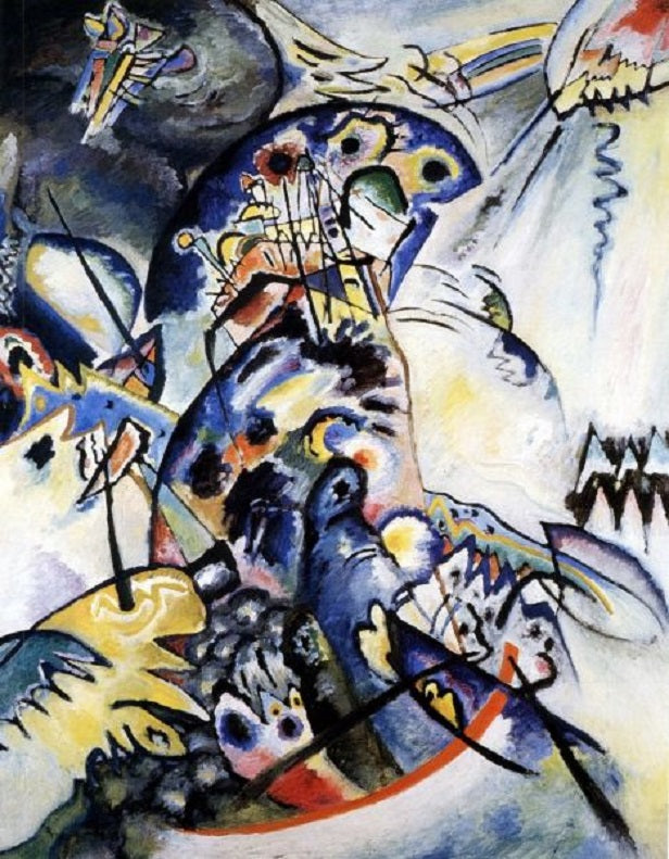 Wassily Kandinsky Blue Crest - Hand Painted Oil Painting