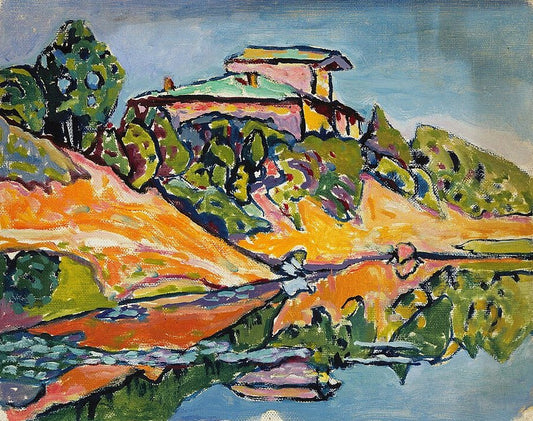 Wassily Kandinsky Akhtyrka, Nearby Dacha at the Pond's Edge - Hand Painted Oil Painting